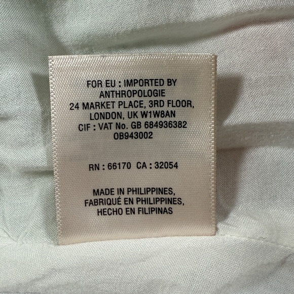 Conversations Anthropologie Skirt Womens 6 Umbrella Print Buttoned Linen Blend - Picture 13 of 13